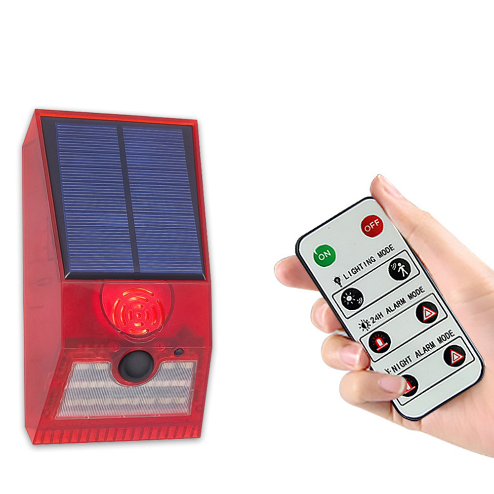Pir Motion Sensor - Wielofunkcyjna solarna lampa alarmowa z pilotem