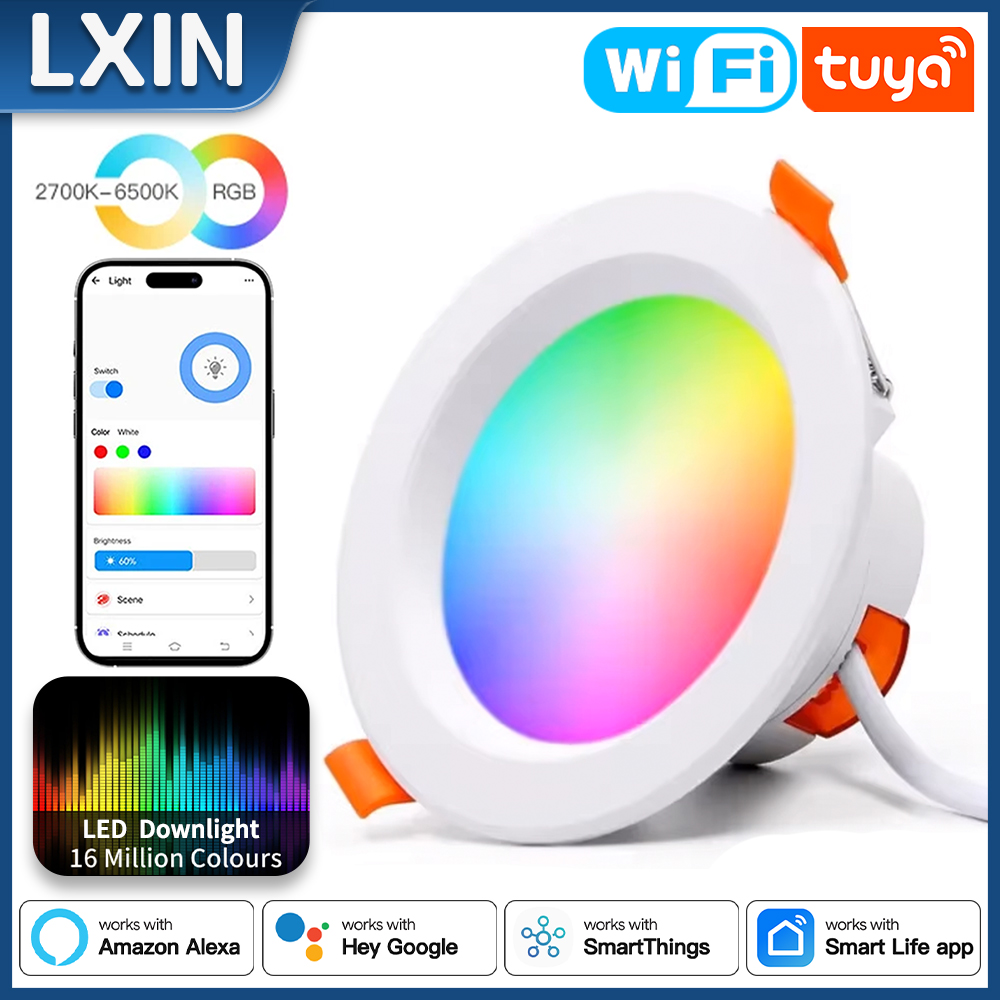 Alexa Compatible Bulb - Lxin Tuya Downlight WIFI, inteligentna lampa
