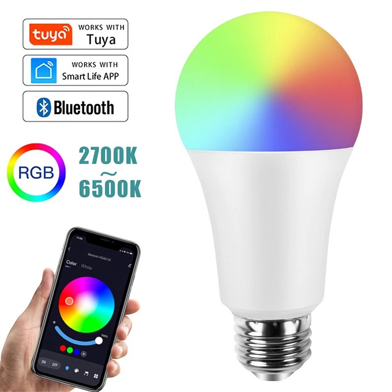 Alexa Compatible Bulb - Inteligentna żarówka LED E27 WiFi RGBCW,