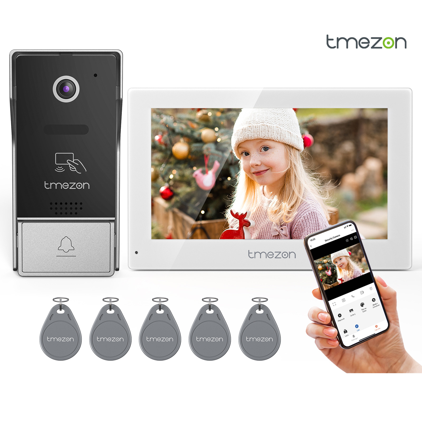 Smart Home Video Doorbell App - 7-calowy system wideodomofonowy Tuya APP 1080P