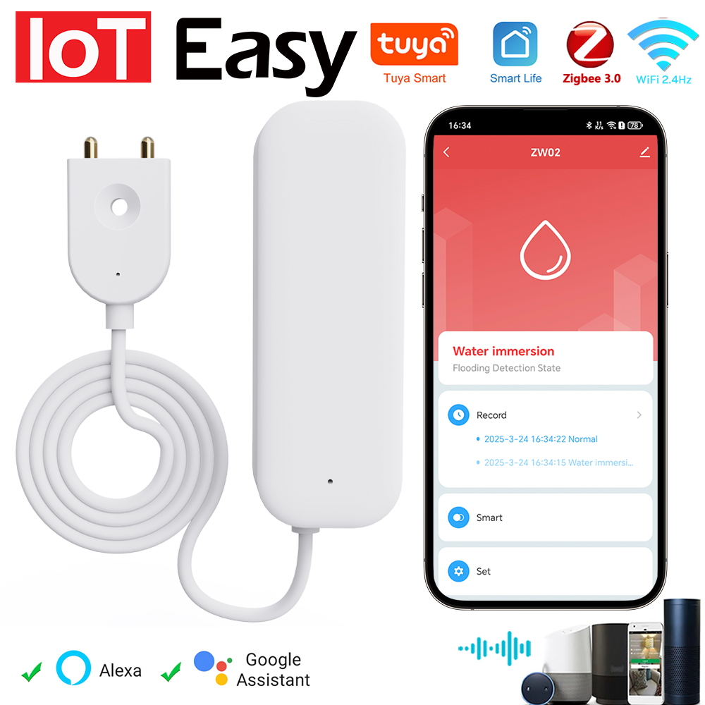 Smart Home Blog - Tuya WiFi ZigBee czujnik wody Alarm