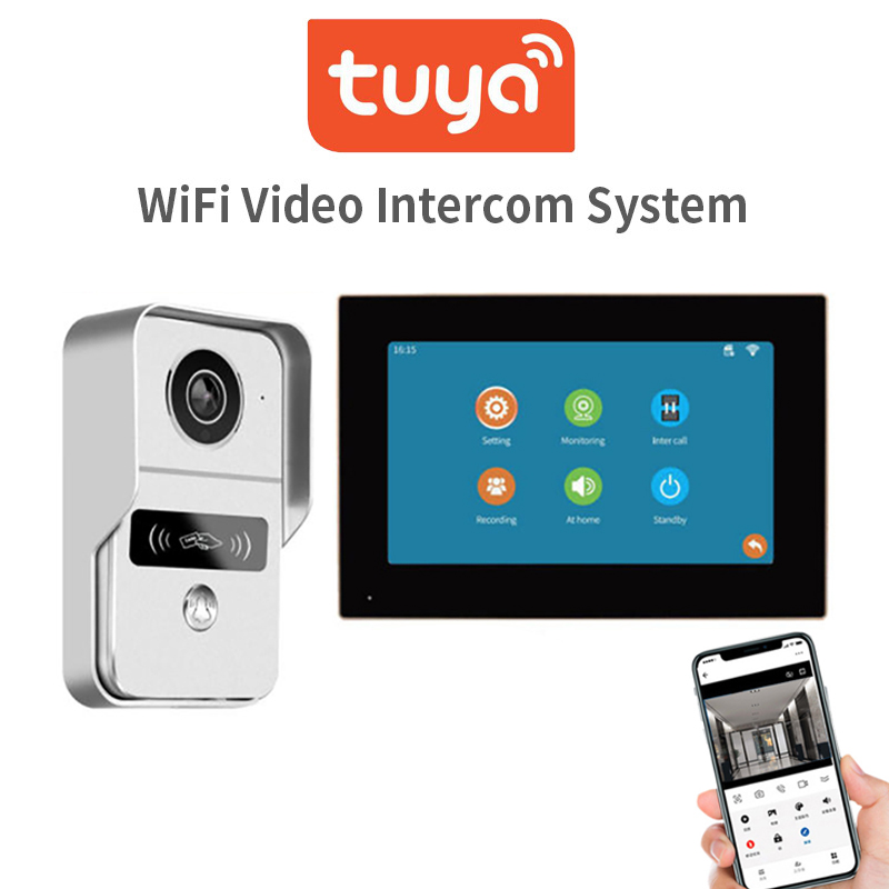 Smart Home Video Doorbell App - Tuya 1080P Wifi Wideodomofon z 7/10-calowym