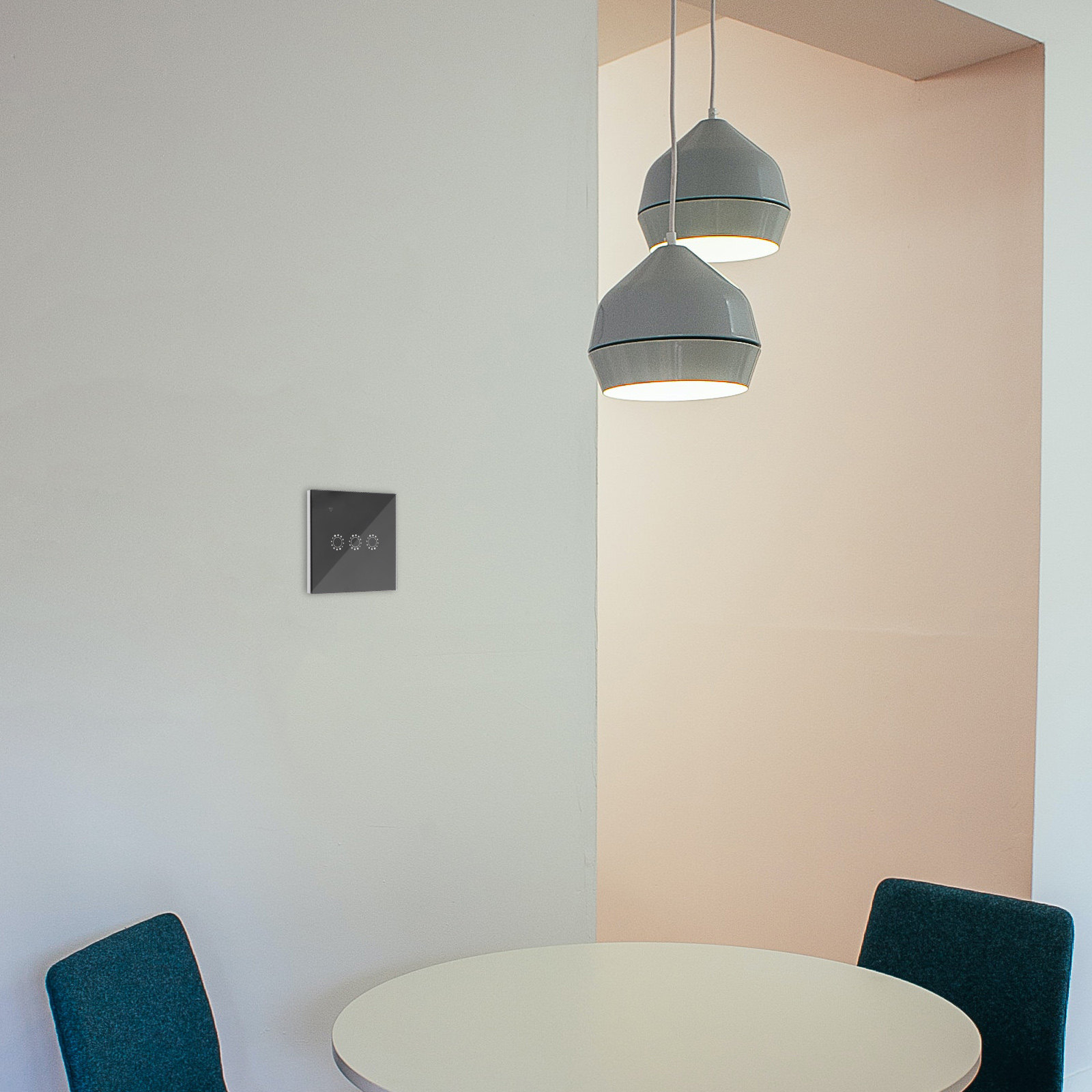 Smart Home Lighting Control - Bezprzewodowy dotykowy panel przełączników WiFi, 3-przyciskowy,