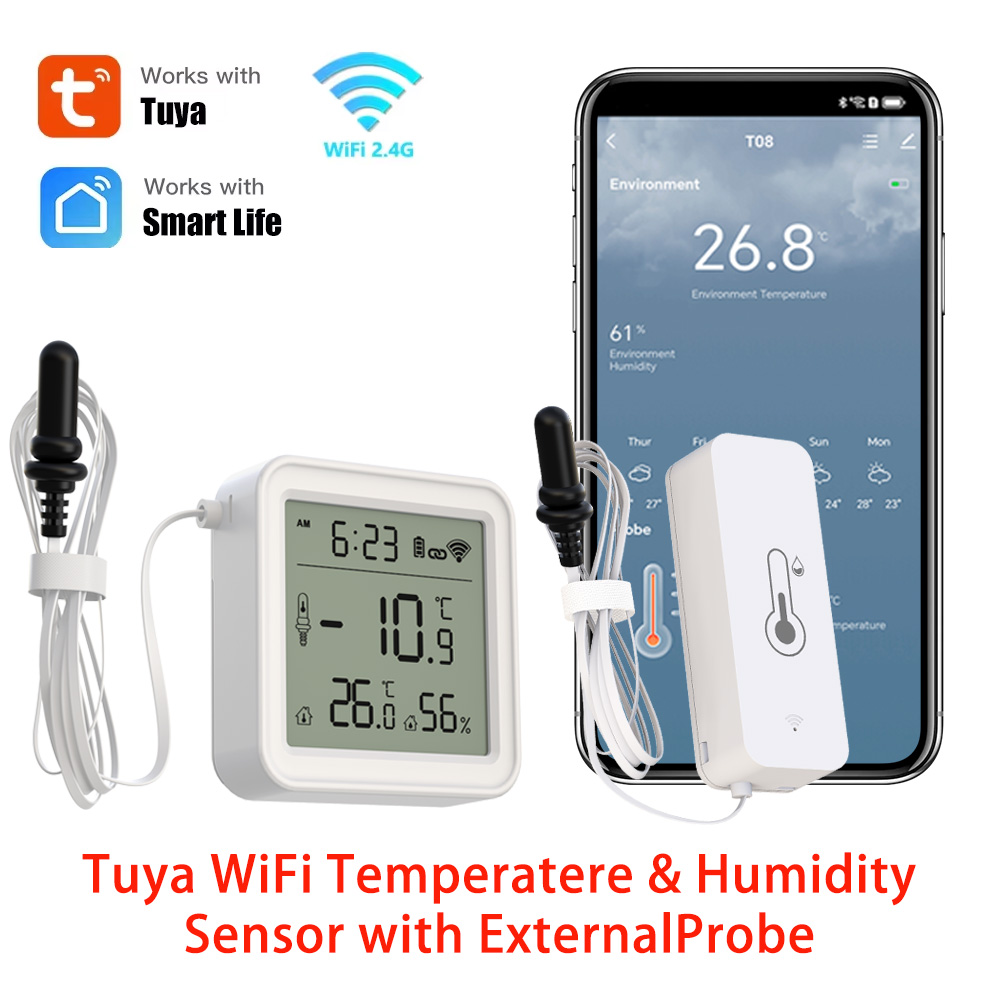 Smart Home Alexa - Czujnik temperatury i wilgotności Tuya WiFi