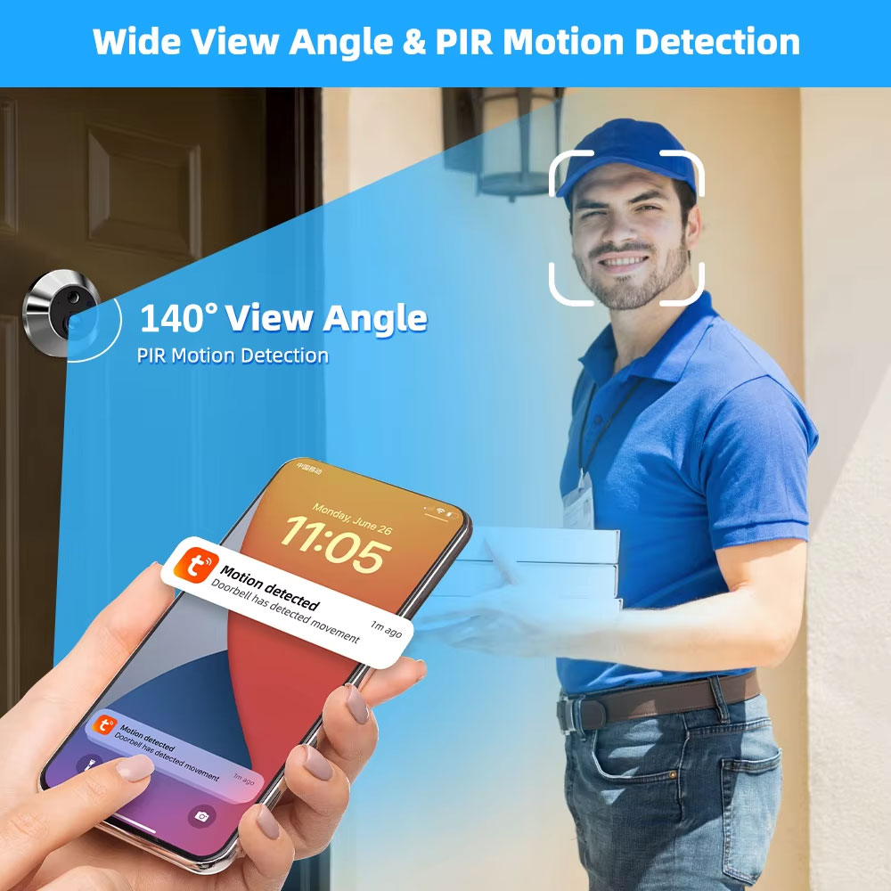 Inteligentny wizjer do drzwi z – Smart Home Video Doorbell App recenzja i cena