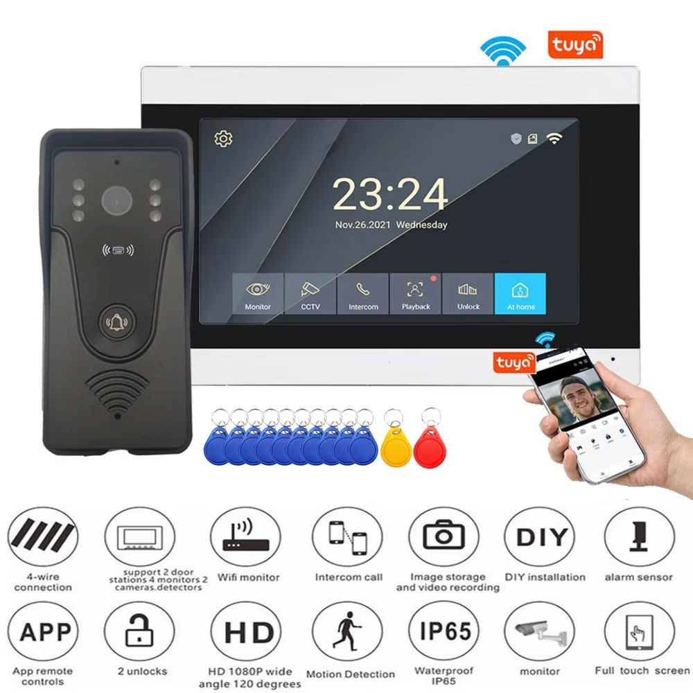 Tuya 1080P 7-calowy kolorowy e – Smart Home Video Doorbell App recenzja i cena