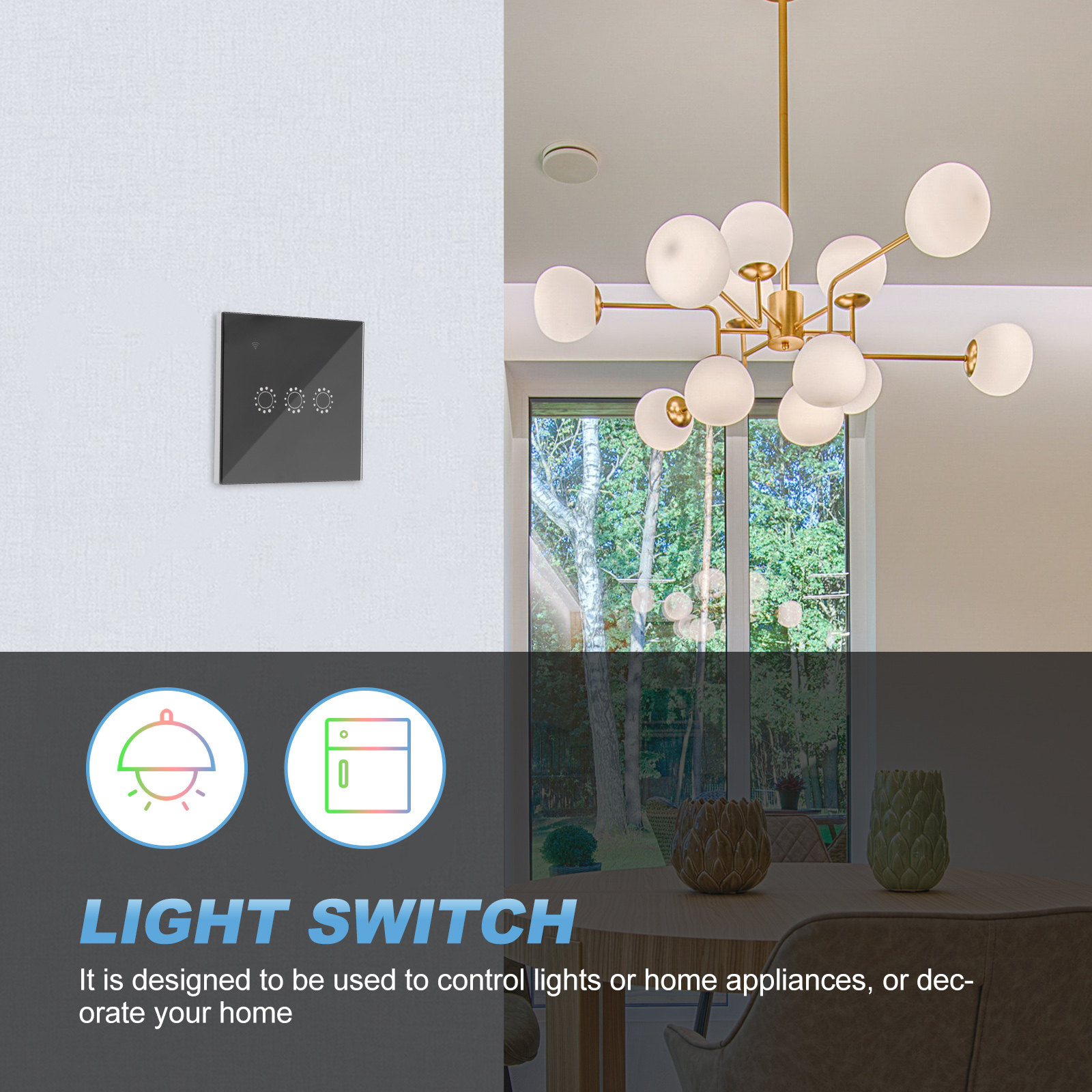 Bezprzewodowy dotykowy panel p – Smart Home Lighting Control recenzja i cena